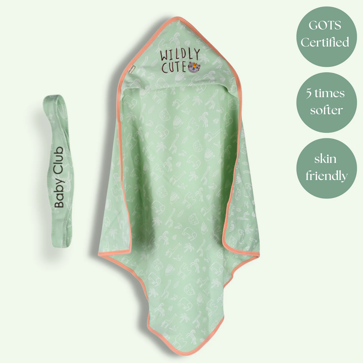 Organic Hooded bath towel & belt