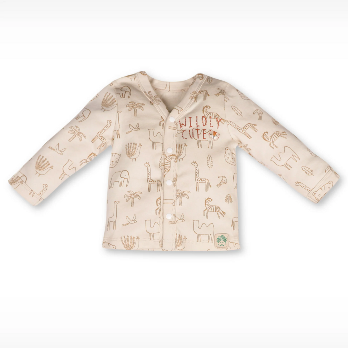 Organic cotton shirt - with foldable mittens