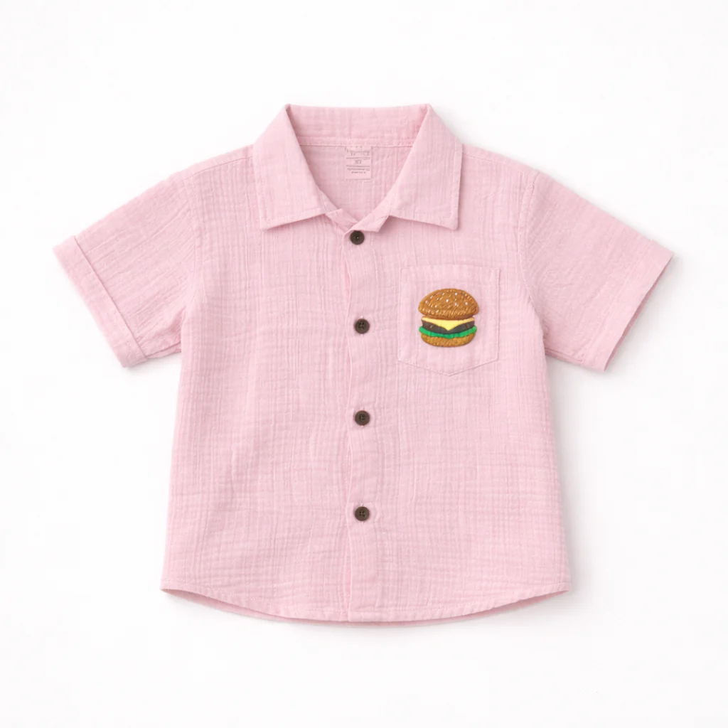 Unisex Crinkle Muslin Nightwear - Pastel Pink