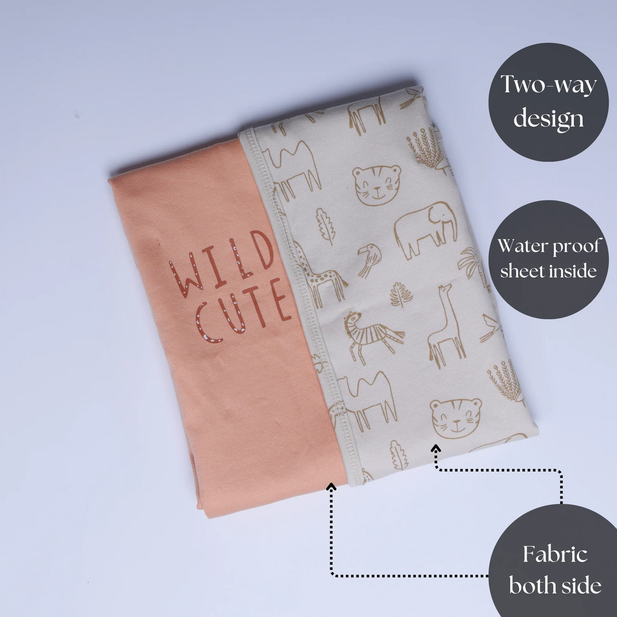 Organic Cotton - Water Proof Sheet (Peach)