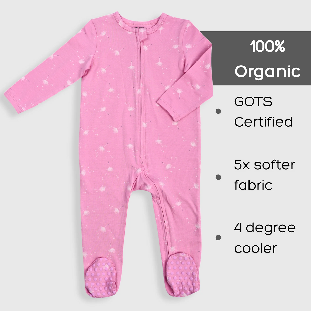 Organic Cotton Baby Romper – Pink