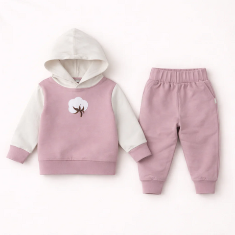 Summer Cool Loungewear Cotton Set - Dusty Pink