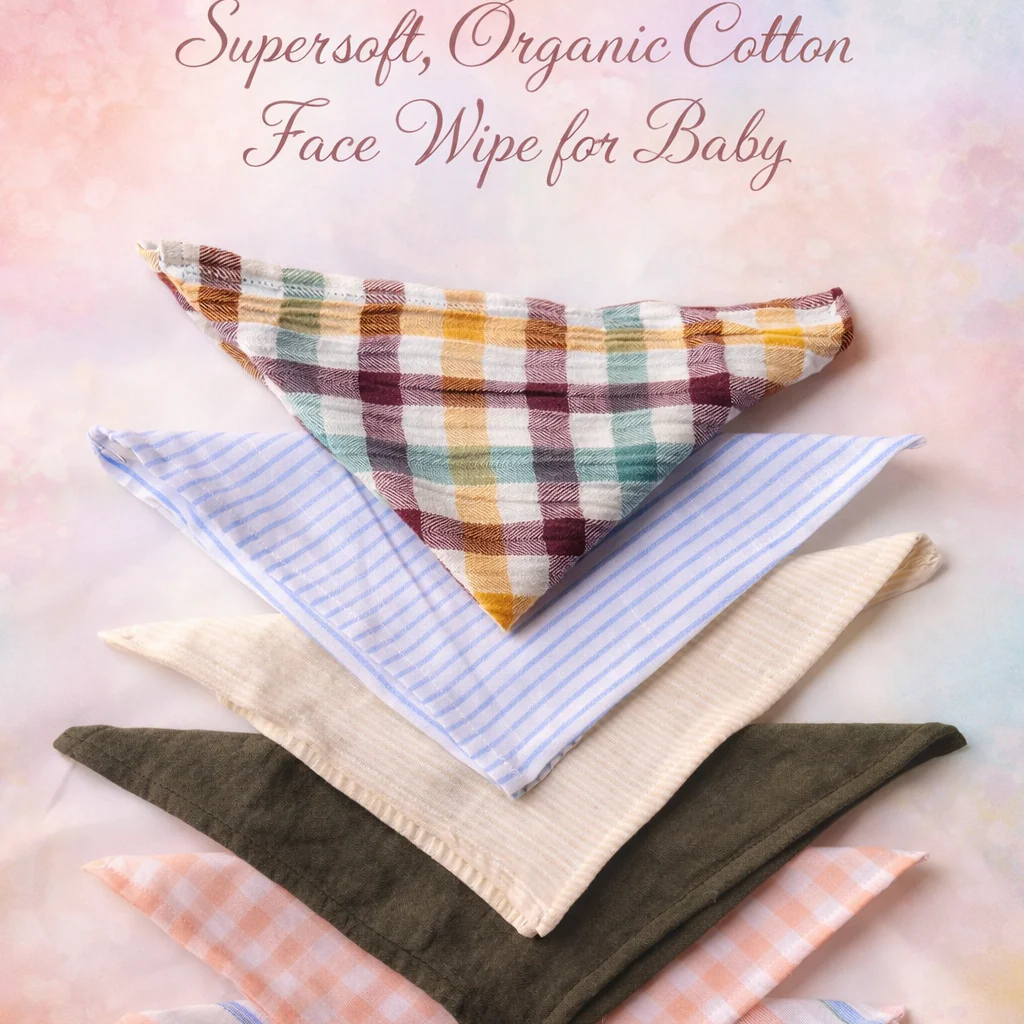 Organic Cotton -Muslin Face Wipes 6 Pack