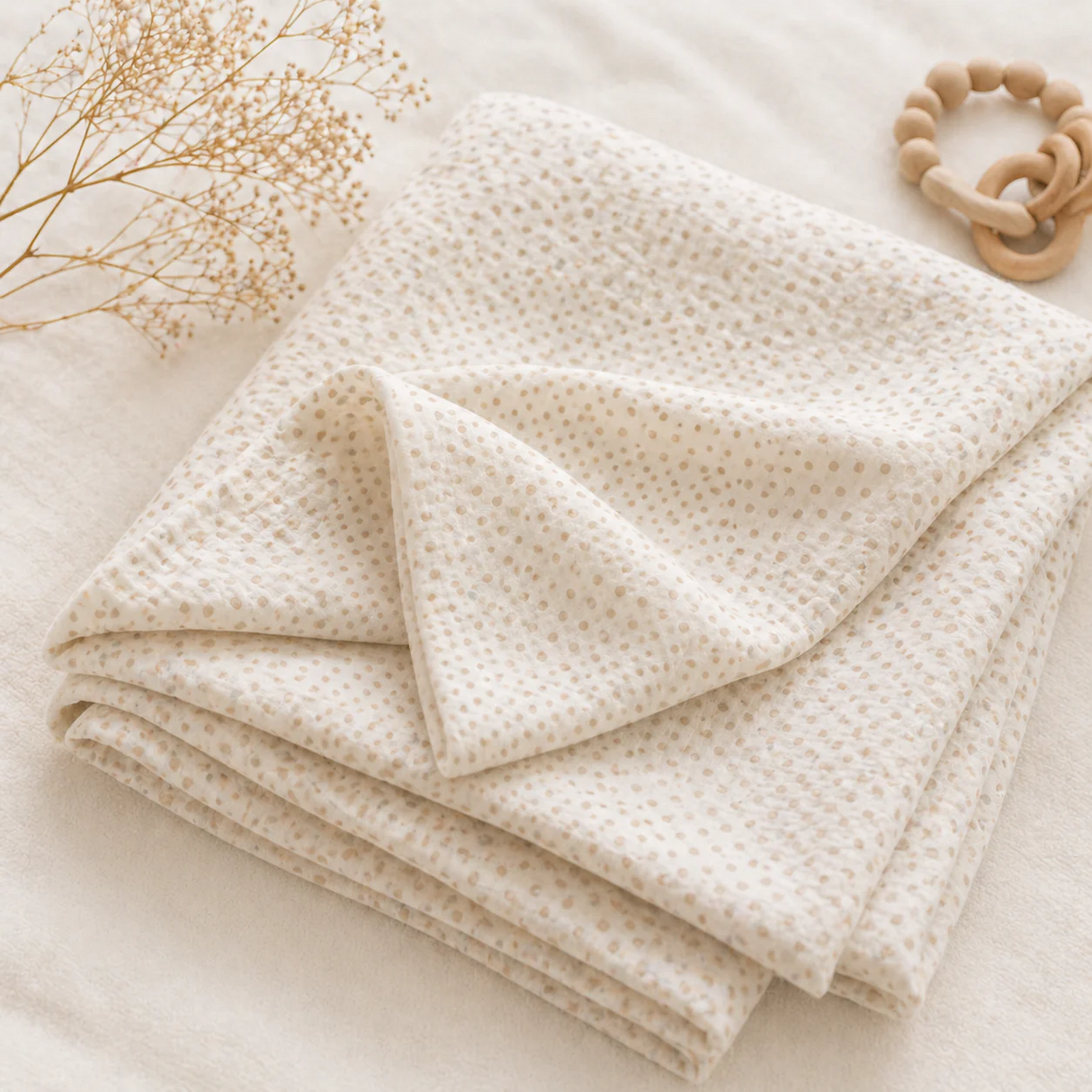 Muslin Nap Time Blanket - Soft Polka