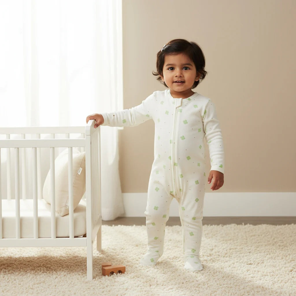 Organic Baby Romper – White