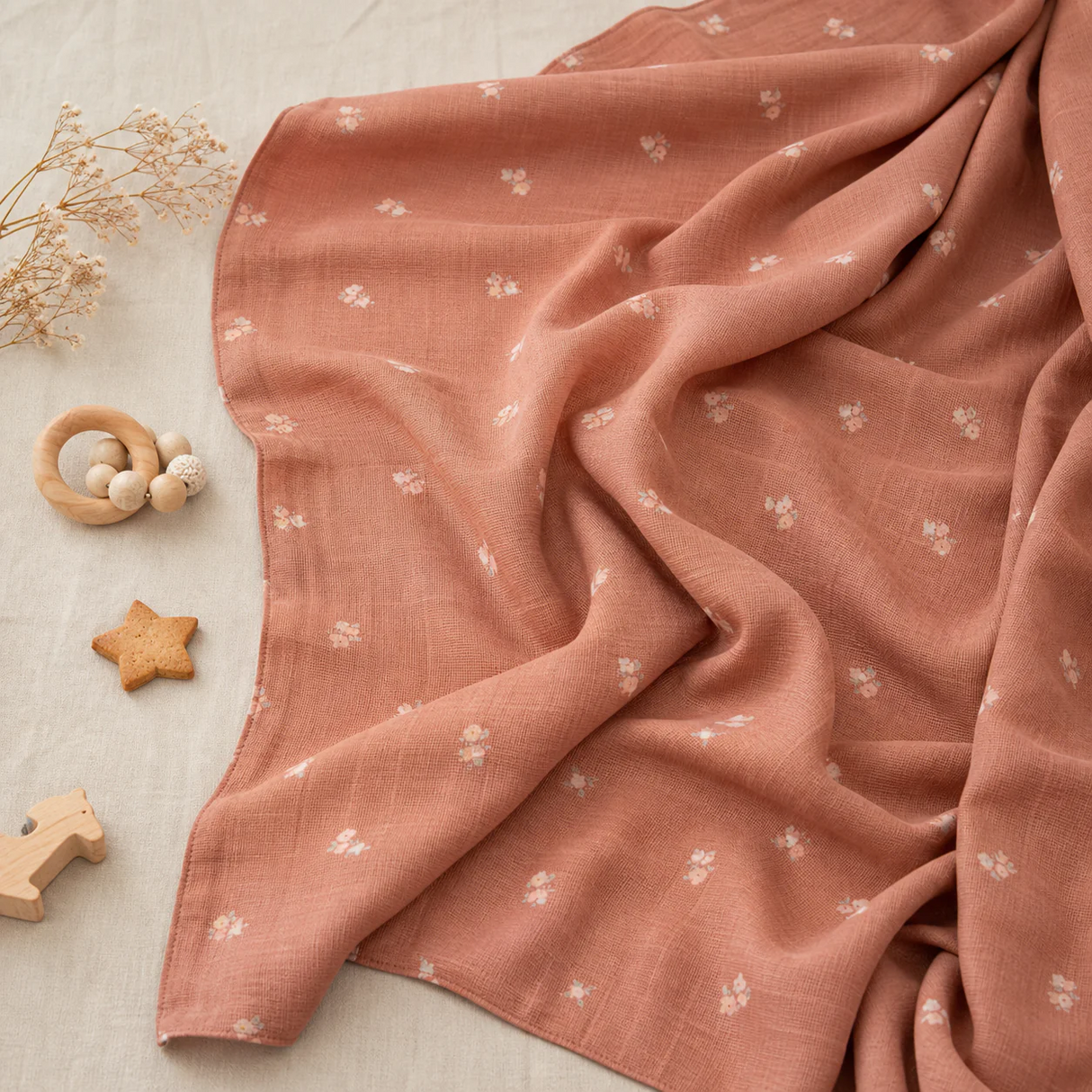 Muslin Nap Time Blanket - Soft Flora
