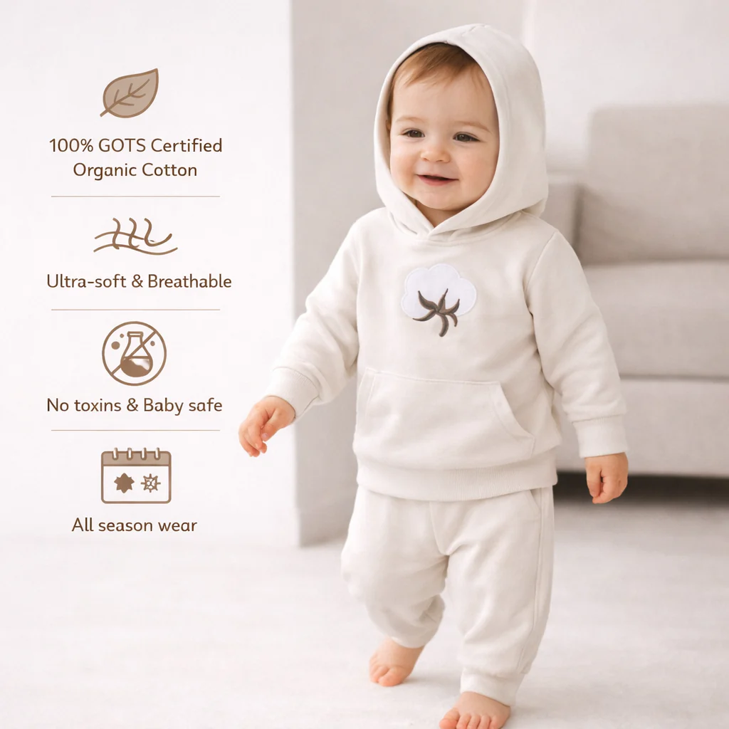 Summer Cool Loungewear Cotton Set - Ivory