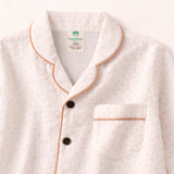 Unisex Crinkle Muslin Night Suit - Soft White
