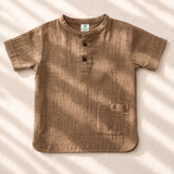 Unisex Crinkle Muslin Nightwear - Toasted