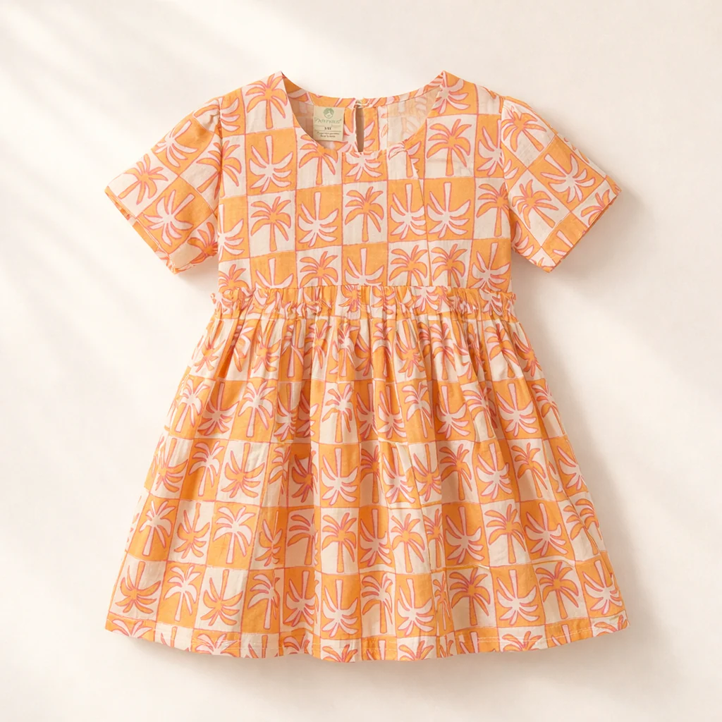 Crinkle Muslin Frill Frock - Pack of 3