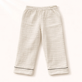 Unisex Crinkle Muslin Night Suit - The Marshmallow