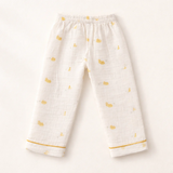 Unisex Crinkle Muslin Night Suit - Little Duckling