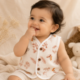Organic Muslin Unisex Sleeveless Jabla - Nature Nest