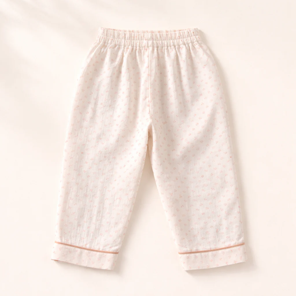 Unisex Crinkle Muslin Night Suit - Soft White