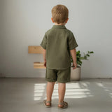 Unisex Crinkle Muslin Nightwear - Forest Green