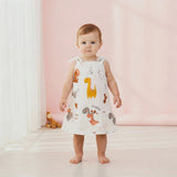 Baby Girl Organic Muslin Knot Frock Jabla - Tinysaurus