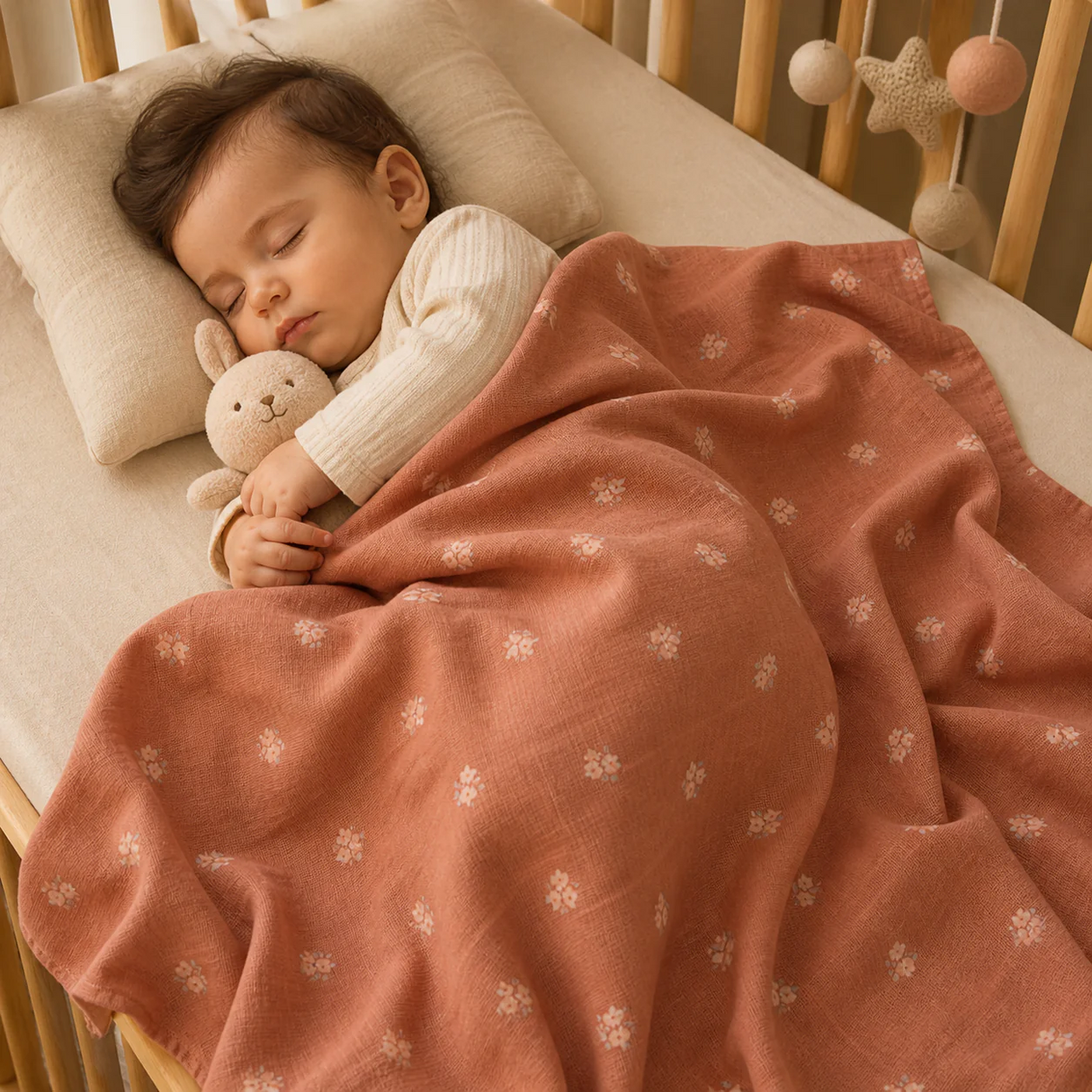 Muslin Nap Time Blanket - Soft Flora