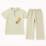 Unisex Crinkle Muslin Nightwear - Earthy Sage