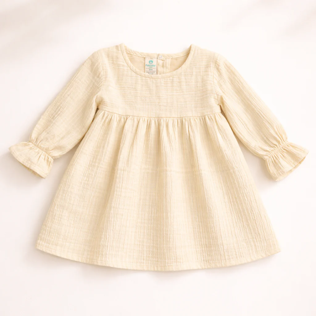 Crinkle Muslin Frill Frock