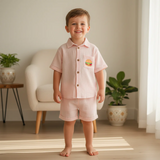Unisex Crinkle Muslin Nightwear - Pastel Pink