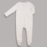 Organic Summer Romper – Floral Ivory
