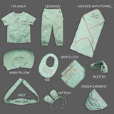 Organic Cotton - Baby Kit (Green) - 13 Pcs.