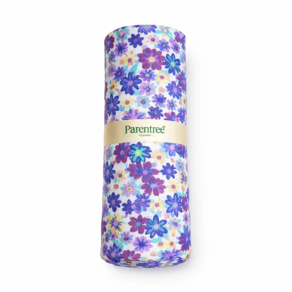 Muslin Nap Time Blanket - Blue Flora
