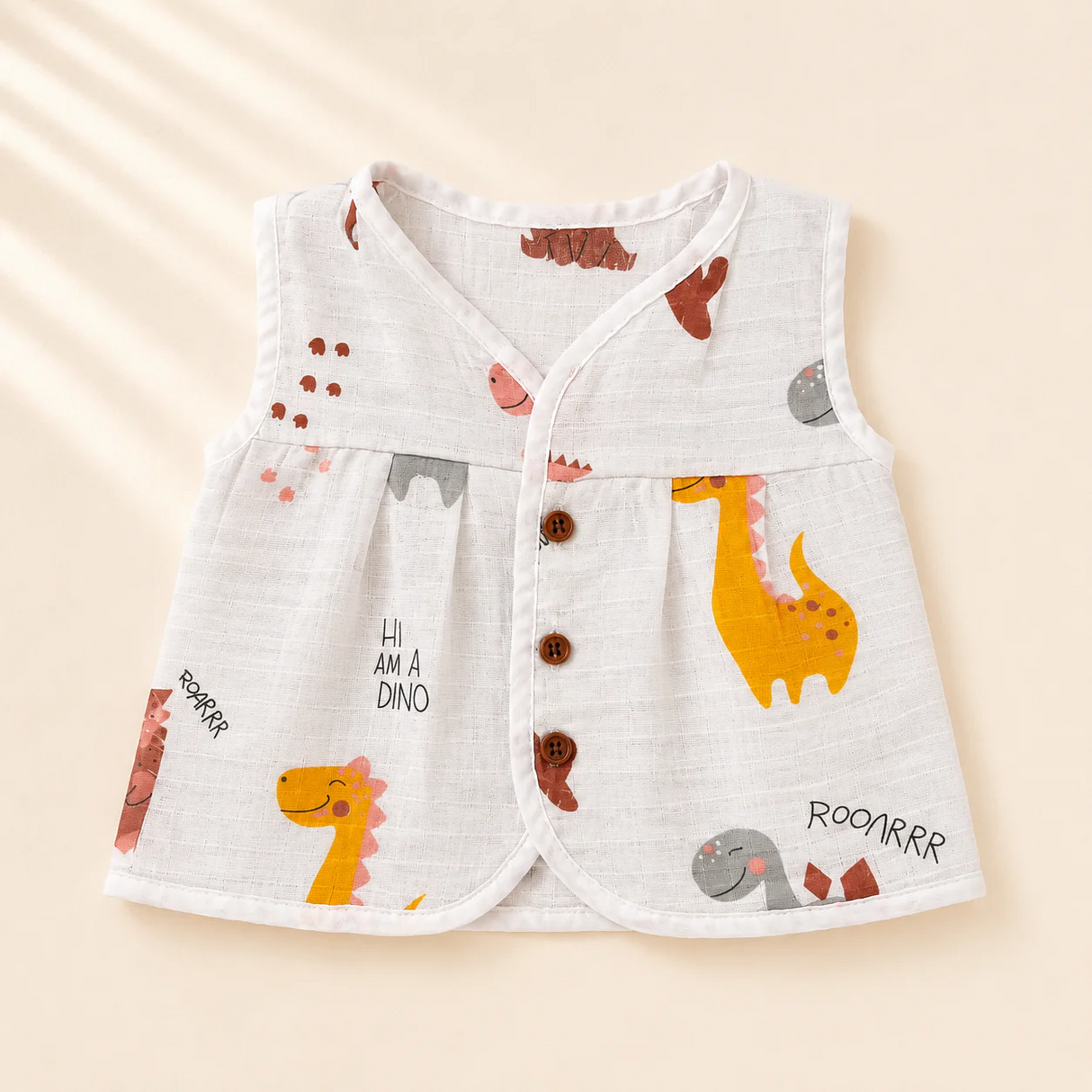 Baby Girl Organic Muslin Frill Jabla - Tinysaurus