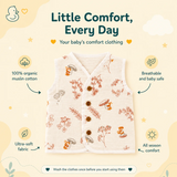 Organic Muslin Unisex Sleeveless Jabla - Nature Nest