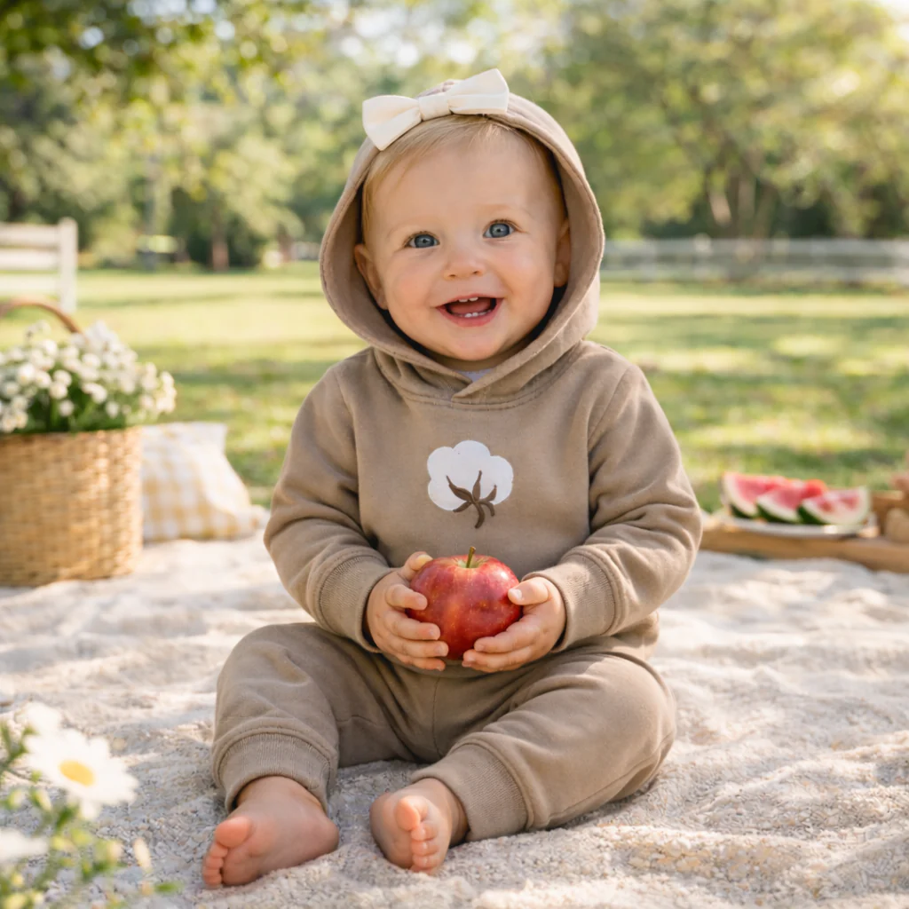 Summer Cool Loungewear Cotton Set - Brown Beige