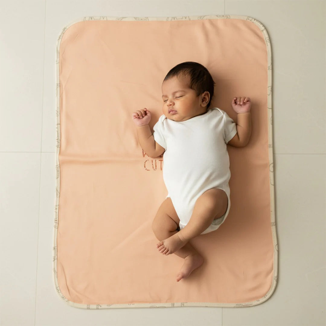 Organic Cotton - Water Proof Sheet (Peach)