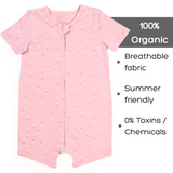 Organic Half Sleeve Baby Romper – BABY Pink