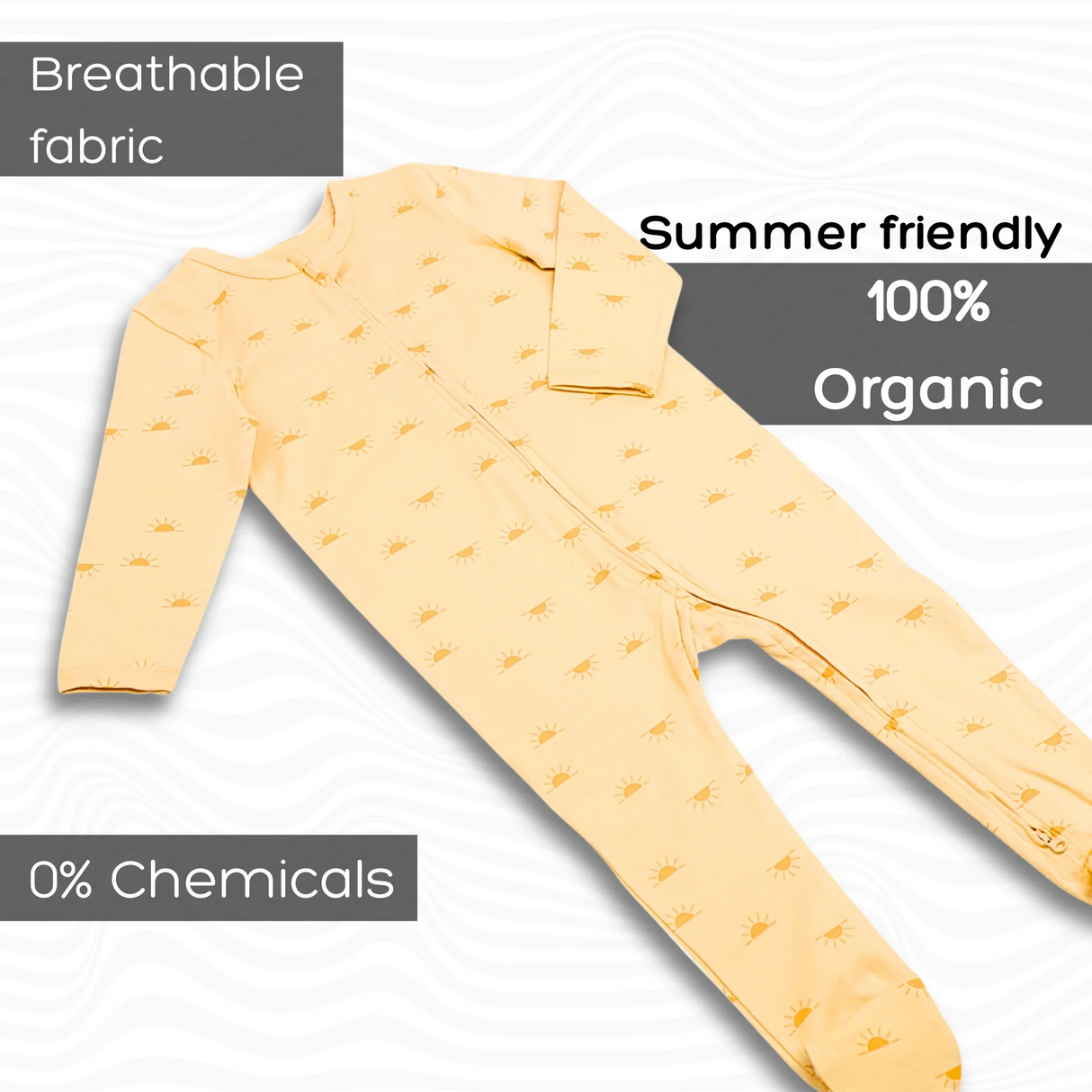 Organic Baby Romper – Sunny Yellow