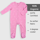 Organic Cotton Baby Romper – Pink