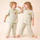 Unisex Crinkle Muslin Nightwear - Earthy Sage