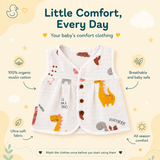 Baby Girl Organic Muslin Frill Jabla - Tinysaurus
