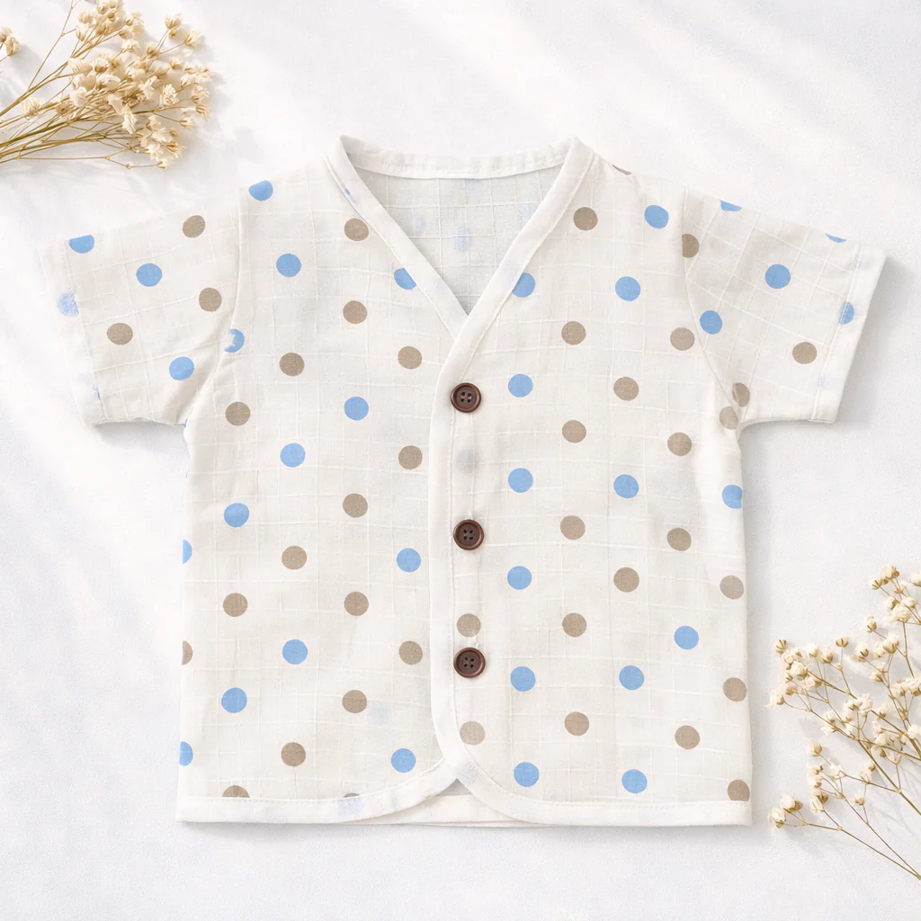 Organic Muslin Unisex Jabla - Polka Dot