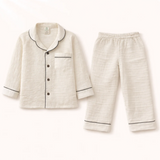 Unisex Crinkle Muslin Night Suit - The Marshmallow