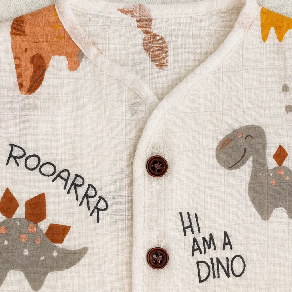 Organic Muslin Unisex Jabla - Tinysaurus