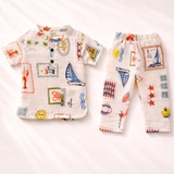 Unisex soft Muslin Nightwear - Seaside Smiles