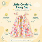 Baby Girl Organic Muslin Knot Frock Jabla - Rainbow