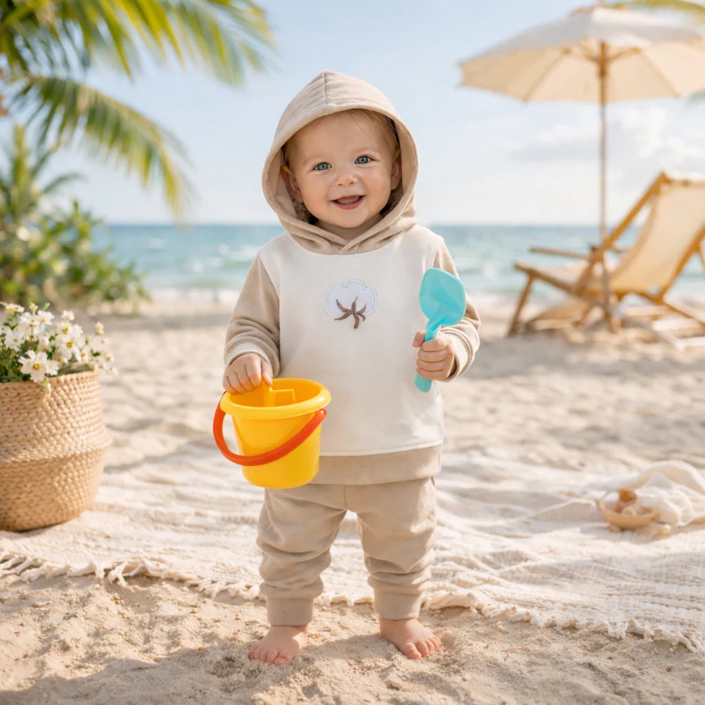 Summer Cool Loungewear Cotton Set - Ivory