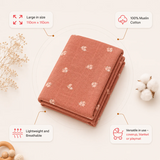 Muslin Nap Time Blanket - Soft Flora