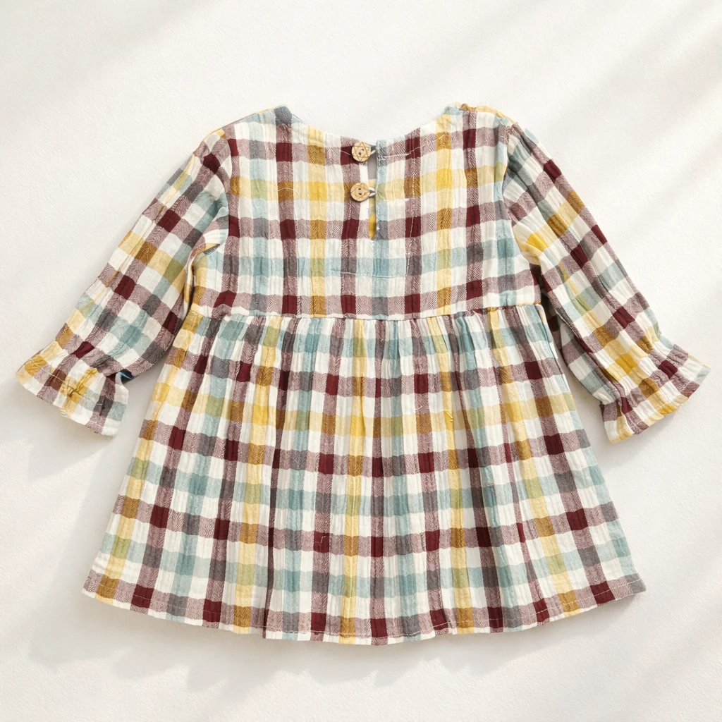 Crinkle Muslin Frill Frock