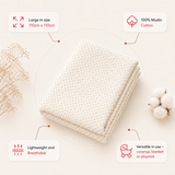 Muslin Nap Time Blanket - Soft Polka