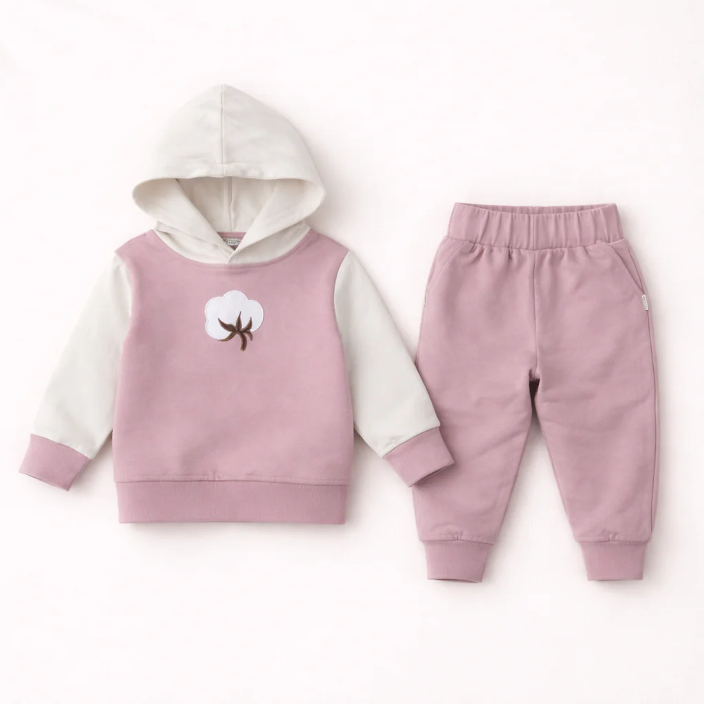 Summer Cool Loungewear Cotton Set - Dusty Pink