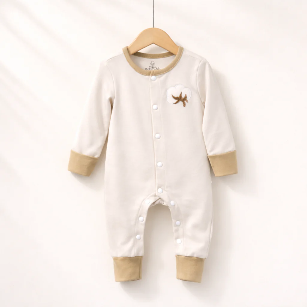 Organic Cotton Romper Ivory