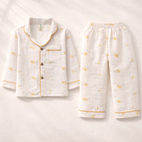 Unisex Crinkle Muslin Night Suit - Little Duckling
