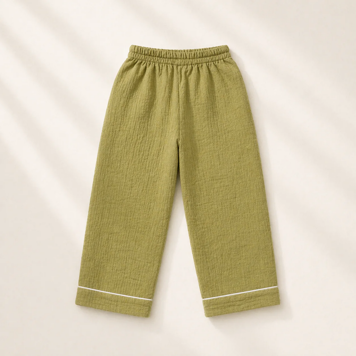 Unisex Crinkle Muslin Night Suit - Little Olive