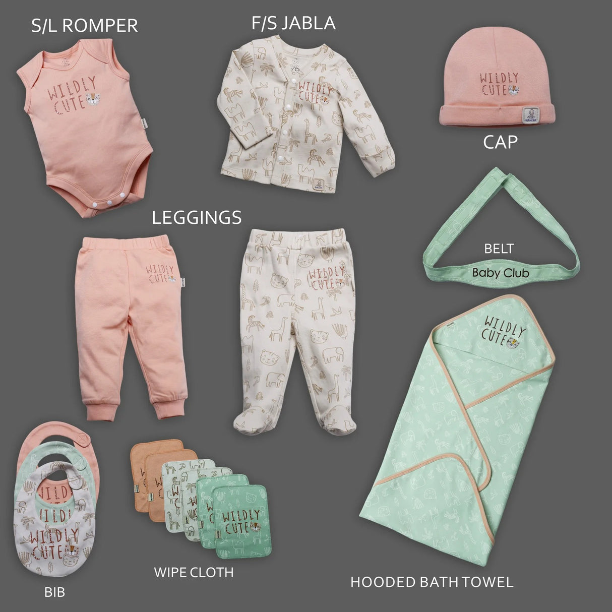 16pcs - Organic baby gift set